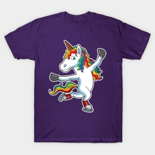 Ice Skate Unicorn Figure Skater Skating T-Shirt